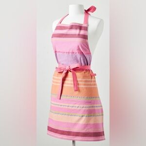 ANTHROPOLOGIE | Pink/Orange Motif Rayas Cooking Apron